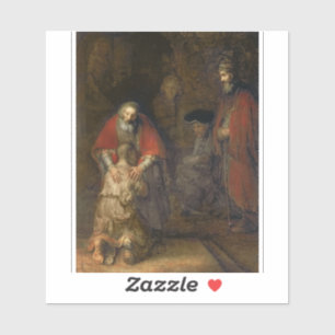 Rembrandt - Rückkehr des Prodigalen Sohn Aufkleber