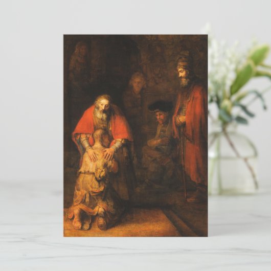 Rembrandt - Rückkehr des Prodigalen Sohn Einladung (Stehend Vorderseite)