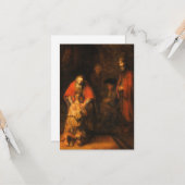 Rembrandt - Rückkehr des Prodigalen Sohn Karte (Vorderseite/Rückseite Beispiel)
