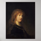 Rembrandt - Saskia Uylenburgh, Künstlerische Ehefr Poster (Vorne)