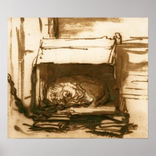 Rembrandt - Schlafender Wachhund Poster