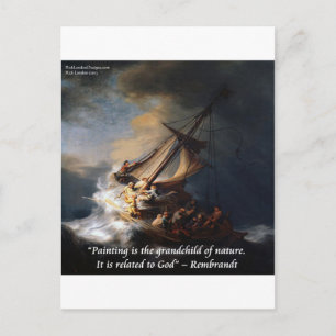 Rembrandt See Genezareth & Natur Zitat Postkarte