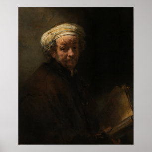 Rembrandt - Selbstportrait als Apostel Paul Poster