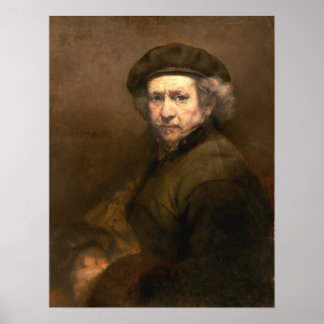 Rembrandt: Selbstportrait Beret & Turned-Up Collar Poster