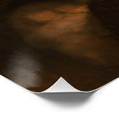 Rembrandt Selbstportrait mit Beret Glossy Poster (Ecke)