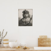 Rembrandt - Selbstportrait mit erhöhtem Säbel 1634 Poster (Küche)
