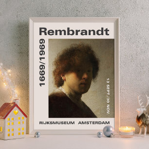 Rembrandt Selbstporträt 1628 Malerei Kunst Druck V Poster