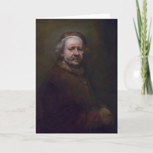 Rembrandt-Selbstporträt herein im Alter von 63 Karte