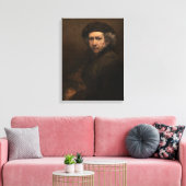 Rembrandt Self-Portrait 15x20" Poster Leinwanddruck (Insitu (Wohnzimmer))