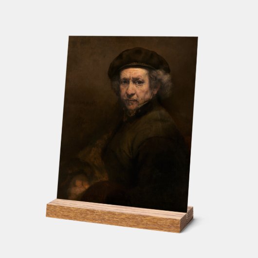 Rembrandt Self Portrait: Dutch Golden Age Painter Acrylschild (Winkel)