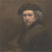 Rembrandt Self Portrait: Dutch Golden Age Painter Aufkleber (Vorderseite)