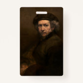 Rembrandt Self Portrait: Dutch Golden Age Painter Ausweis (Rückseite)