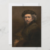 Rembrandt Self Portrait: Dutch Golden Age Painter Einladung (Vorderseite)