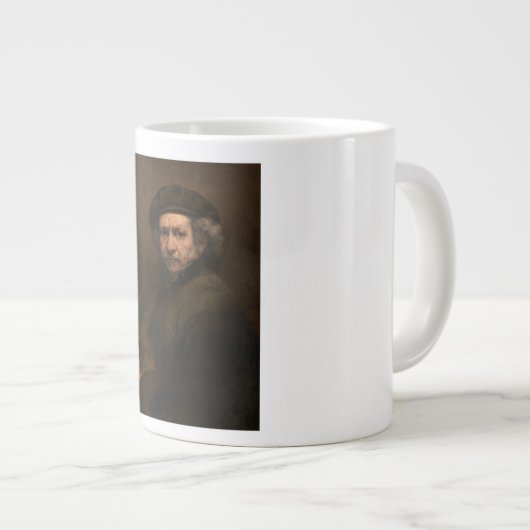 Rembrandt Self Portrait: Dutch Golden Age Painter Jumbo-Tasse (Vorderseite Rechts)