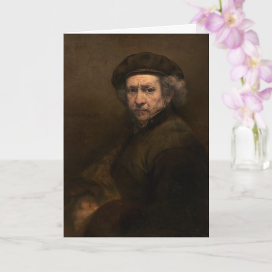 Rembrandt Self Portrait: Dutch Golden Age Painter Karte (Orchidee)