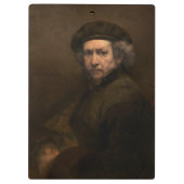 Rembrandt Self Portrait: Dutch Golden Age Painter Klemmbrett (Rückseite)