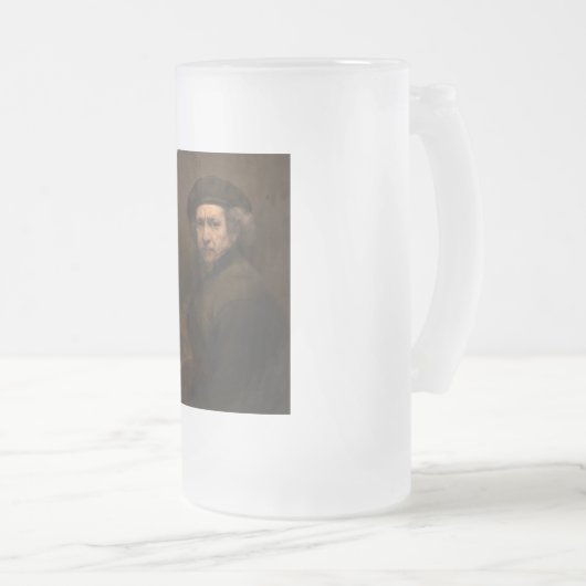Rembrandt Self Portrait: Dutch Golden Age Painter Mattglas Bierglas (VorderseiteRechts)