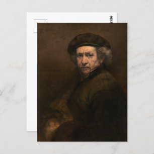Rembrandt Self Portrait: Dutch Golden Age Painter Postkarte