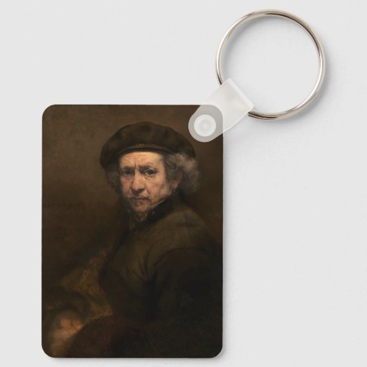 Rembrandt Self Portrait: Dutch Golden Age Painter Schlüsselanhänger (Rückseite)