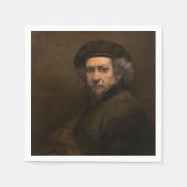 Rembrandt Self Portrait: Dutch Golden Age Painter Serviette (Vorderseite)