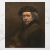 Rembrandt Self Portrait: Dutch Golden Age Painter Weinetikett (Einzelnes Label)