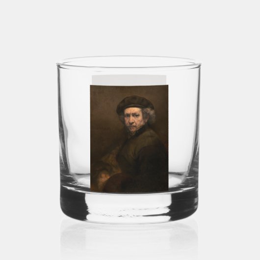 Rembrandt Self Portrait: Dutch Golden Age Painter Whiskyglas (Vorderseite)
