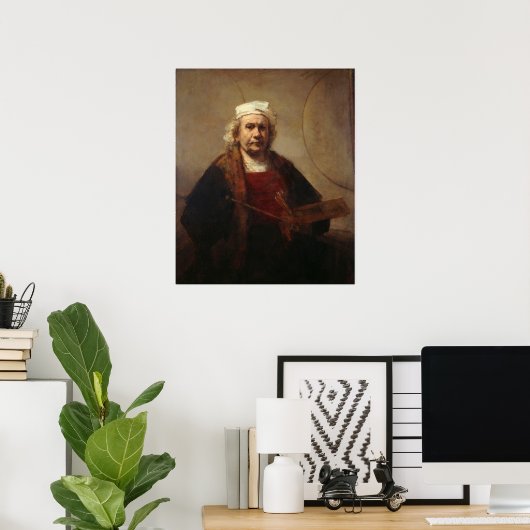 Rembrandt Self Portrait mit Circles Poster (Heimbüro)