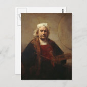 Rembrandt Self-Portrait mit zwei Kreisen Postkarte (Vorne/Hinten)