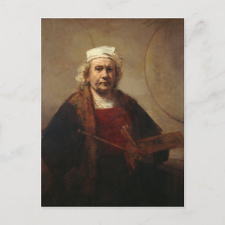 Rembrandt Self-Portrait mit zwei Kreisen Postkarte