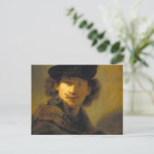 Rembrandt Self Portrait Postkarte (Stehend Vorderseite)