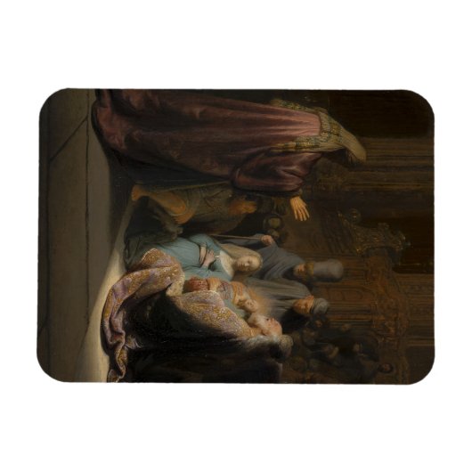 Rembrandt, Simeons Lied des Lotes - Bildende Kunst Magnet (Horizontal)