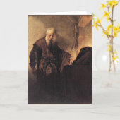Rembrandt - St. Paul an seinem Schreibtisch Karte (Gelbe Blume)