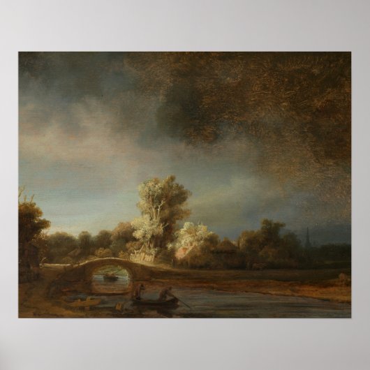 Rembrandt Stone Bridge Poster (Vorne)