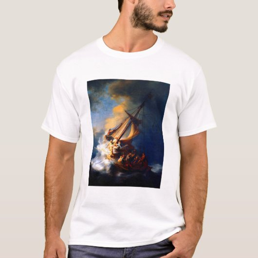 Rembrandt Storm am Meer von Galiläa T-Shirt (Vorderseite)