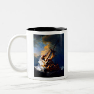 Rembrandt Storm am Meer von Galiläa Zweifarbige Tasse