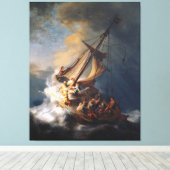 Rembrandt Storm Sea of Galilee Painting Leinwanddruck (Insitu (Holzboden))
