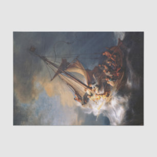 Rembrandt Storm Sea of Galilee Painting Seidenpapier