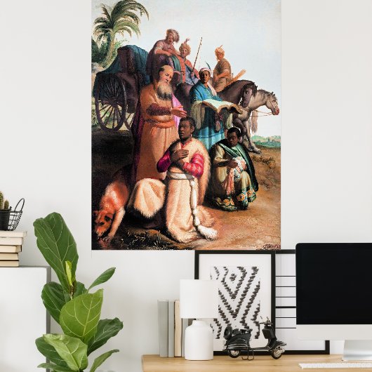 Rembrandt - The Baptism of the Eunuch, Poster (Heimbüro)