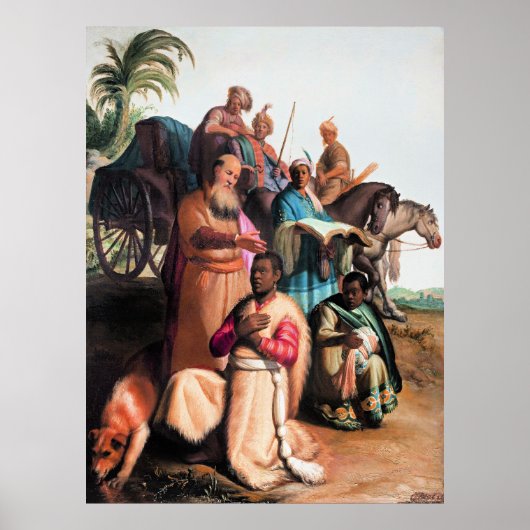 Rembrandt - The Baptism of the Eunuch, Poster (Vorne)