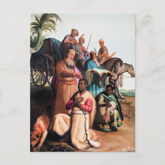 Rembrandt - The Baptism of the Eunuch, Postkarte (Vorderseite)