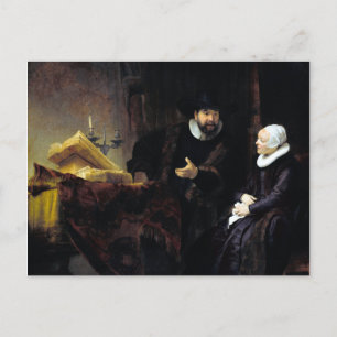 Rembrandt The Mennonite Preacher Anslo und Ehefrau Postkarte