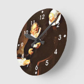 Rembrandt: The Shipbuilder and his Wife, 1633 Runde Wanduhr (Winkel)