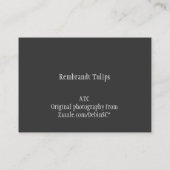 Rembrandt-Tulpen ATC-Foto-Karte Visitenkarte (Rückseite)
