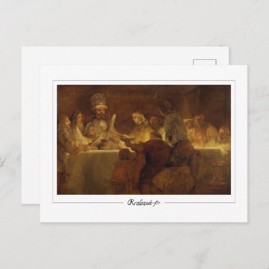 Rembrandt van Rijn #615 - Fine Art Postkarte (Vorne/Hinten)