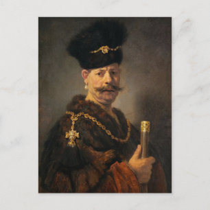 Rembrandt_van_Rijn_-_A_Polish_nobleman Postkarte