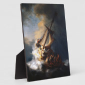 Rembrandt Van Rijn Christ im Sturm Sea Galilee Fotoplatte (Seite)