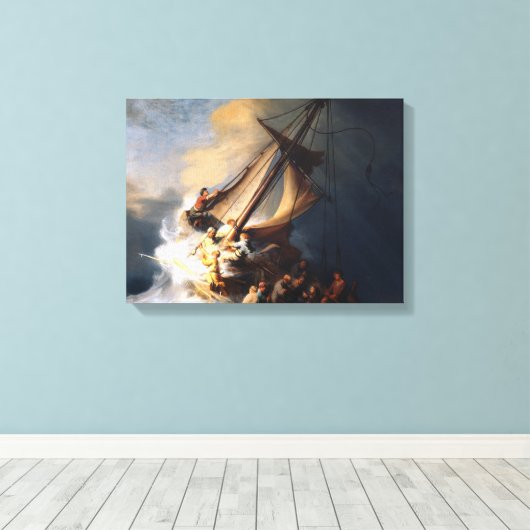 Rembrandt Van Rijn Christ im Sturm Sea Galilee Leinwanddruck (Insitu (Holzboden))