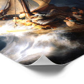 Rembrandt Van Rijn Christ im Sturm Sea Galilee Poster (Ecke)