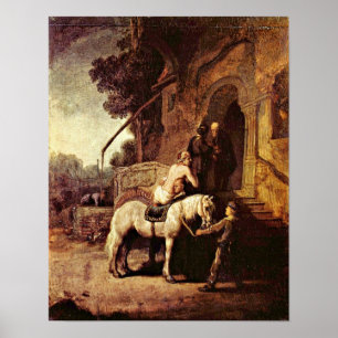 Rembrandt Van Rijn - der barmherzige Samariter Poster