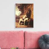 Rembrandt van Rijn - Der gute Samariter Leinwanddruck (Insitu (Wohnzimmer))